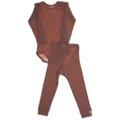 Baselayer (Pink) fra Dilling Økologisk bomuld, Merinould