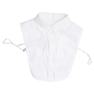Col de chemise (Blanc) Coton, Polyester