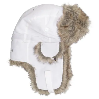 Trapper hat (White, Brown) from Sätila Acrylic, Polyamide, Polyester