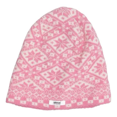 Beanie-Mütze (Pink, Weiß) von Sätila of Sweden Polyamid, Wolle