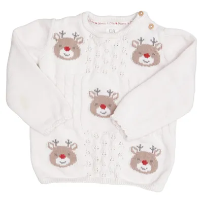 Christmas sweater (White, Brown, Red) from Baby C&A Cotton