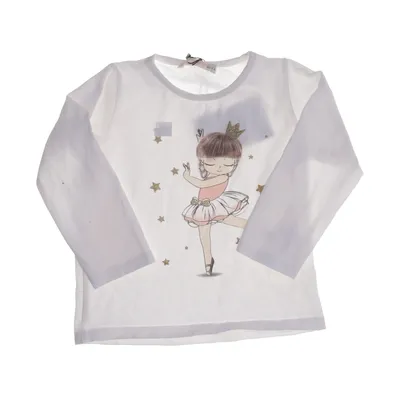Lange mouwen shirt (Wit) van Baby Rose Katoen, Elastaan