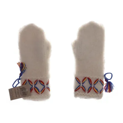 Mittens (White) from Lapponia Wool