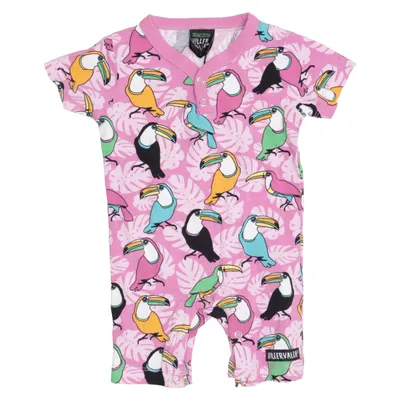 Rompers (Pink, Multicolored) from Villervalla Elastane, Organic cotton