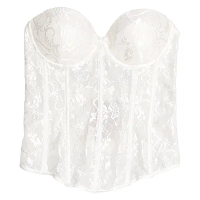 Bustier (White) from Poirier Elastane, Polyamide