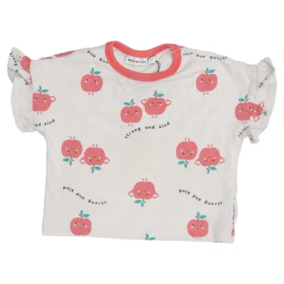 T-shirt (Beige, Red, Multicolored) from Minories Cotton