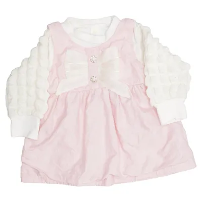 Kleid (Pink, Weiß) von Jojo Maman Bébé Baumwolle, Polyester