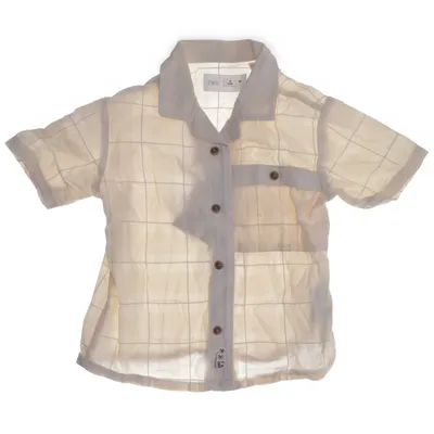 Kortärmad skjorta (Beige) från Zara Bomull