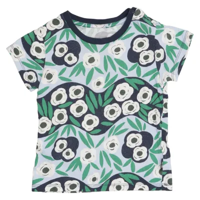T-shirt (Blue, Green, White) from Uniqlo Baby Cotton, Polyester