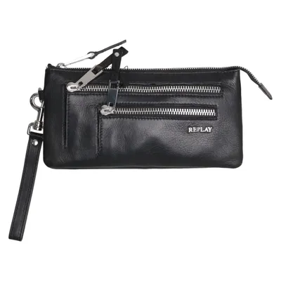 Sac à bandoulière (Noir) de Replay Coton, Cuir
