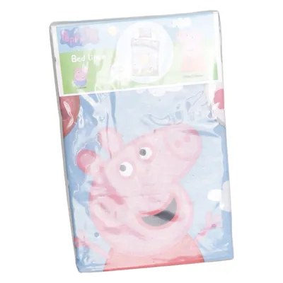 Sengesæt (Blå, Pink, Flerfarvet) fra Peppa Pig Bomuld