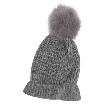 Pompon muts (Grijs) van Zara Accessories