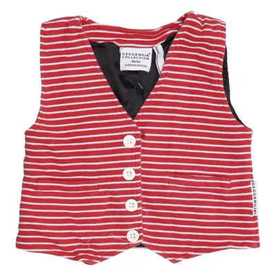 Outer vest (Red, White) from Geggamoja Collection Organic cotton, Polyester
