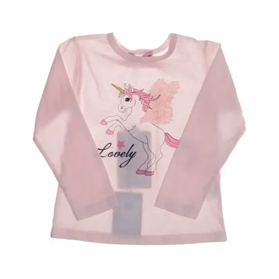 Lange mouwen shirt (Meerkleurig, Roze) van Girl Smile Katoen, Elastaan, Polyester