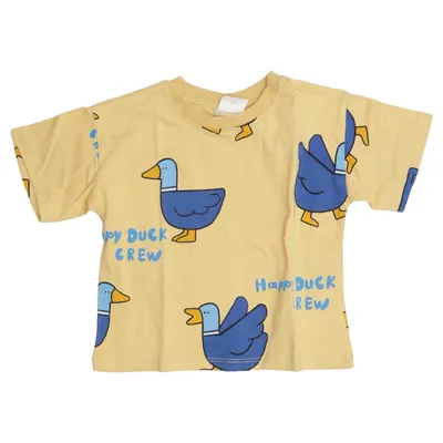T-shirt (Geel, Blauw) van Zara Katoen