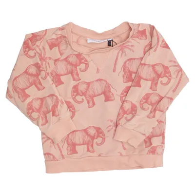 Sweatshirt (Pink) fra Mini Rodini Elastan, Økologisk bomuld