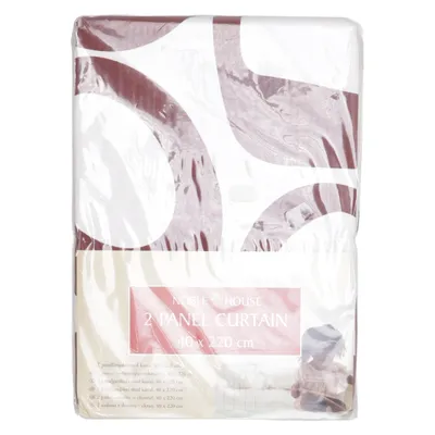 Panneau de rideau (Blanc, Rouge) de Noble House Coton