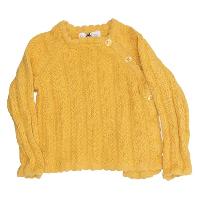 Cardigan (Geel) van Sense Organics Organisch katoen