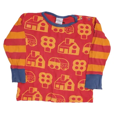 Long sleeve T-shirt (Red, Yellow, Blue) from Polarn O. Pyret Cotton
