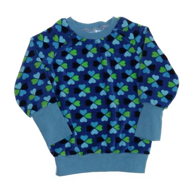 Sweatshirt (Blå, Flerfarvet) Elastan, Polyester, Uld, Viscose