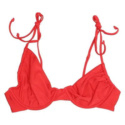 Bikini top (Rood) van Nelly Elastaan, Gerecycled polyester