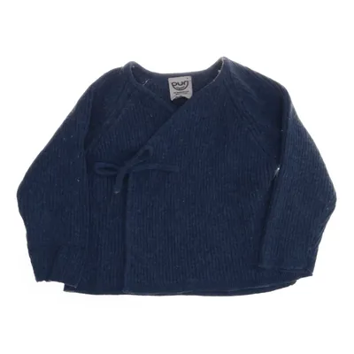 Wrap cardigan (Blue) from Puri Cotton, Wool