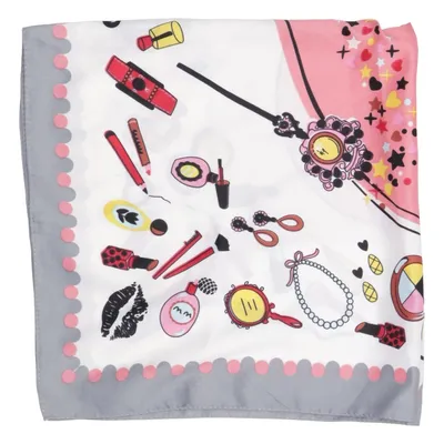 Neckerchief (White, Gray, Pink) Silk