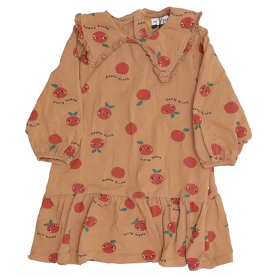 Kleid (Braun, Rot) von Minories Baumwolle, Elasthan