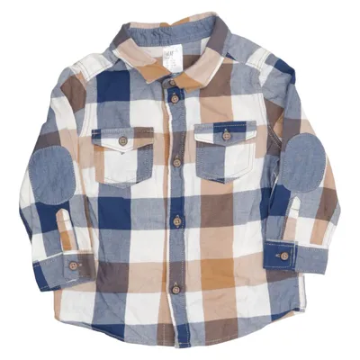 Flanellhemd (Blau, Braun, Weiß) von H&M Baumwolle