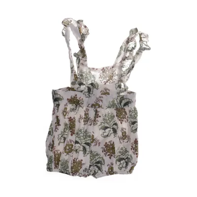 Dungaree shorts (White, Multicolored) from Nicoli Cotton