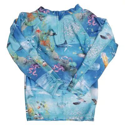 Badehemd (Blau, Mehrfarbig) von Molo Elasthan, Recyceltes Polyester