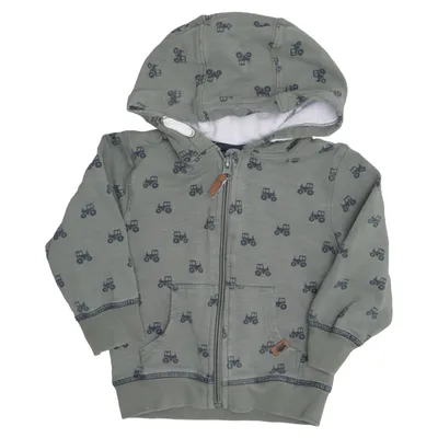 Huvtröja (Grön) från Topomini Elastan, Ekologisk bomull, Polyester
