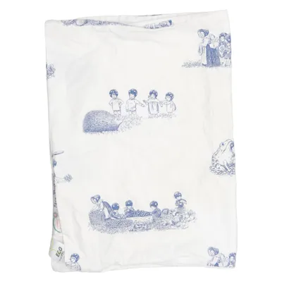 Pillowcase (White, Blue) from Elsa Beskow Cotton