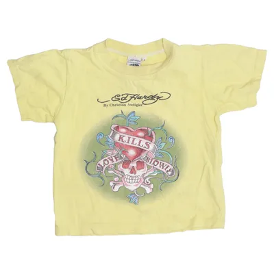 T-shirt (Geel, Meerkleurig) van Ed Hardy by Christian Audigier Katoen