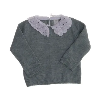 Sweater (Grøn, Hvid) fra H&M Akryl, Elastan, Polyamid, Polyester, Uld