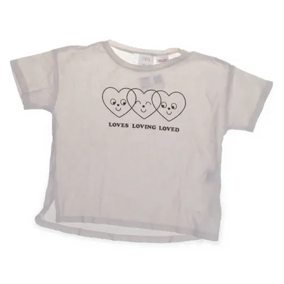T-shirt (White, Multicolored) from Zara Cotton