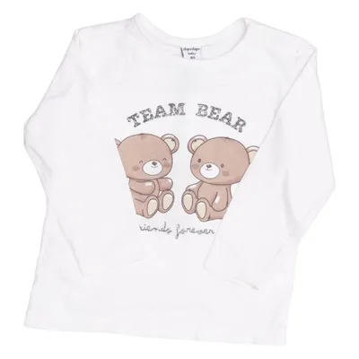 T-shirt à manches longues (Blanc, Marron) de Dopo Dopo Baby Coton