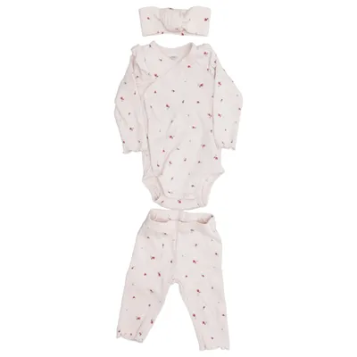 Set (Beige, Rood) van Lindex Newborn Katoen, Elastaan