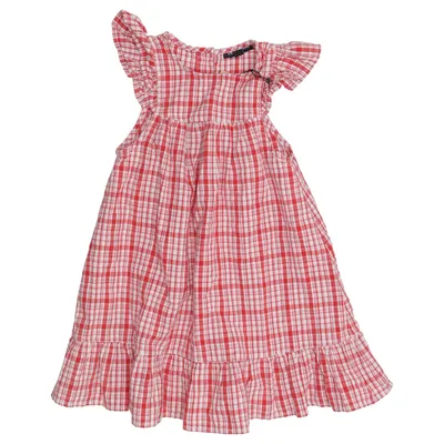 Klänning (Röd, Vit) från Kaxs by KappAhl Bomull, Polyester