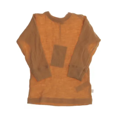 Lange mouwen shirt (Beige) van Dilling Merinowol, Organisch katoen