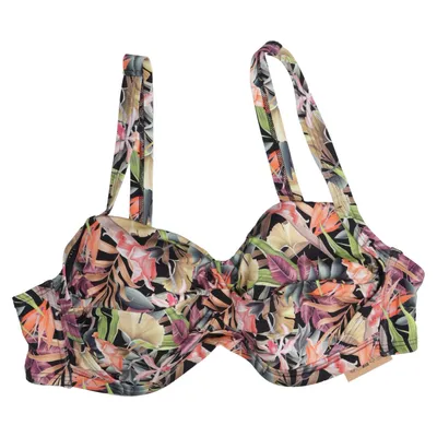 Haut de bikini (Noir, Multicolore) de Ellos Élasthane, Polyamide