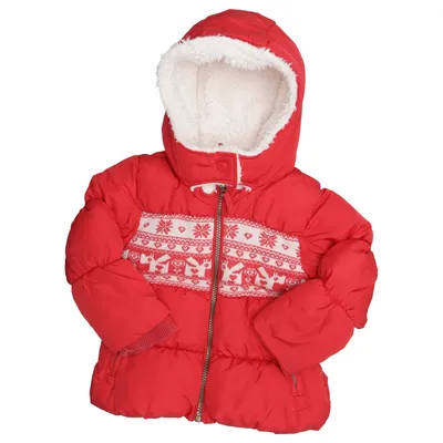 Winterjas (Rood, Wit) van Next Katoen, Elastaan, Polyester