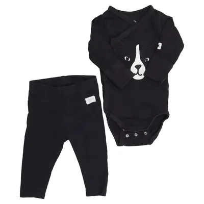 Set (Schwarz) von Lindex Baby Baumwolle, Elasthan