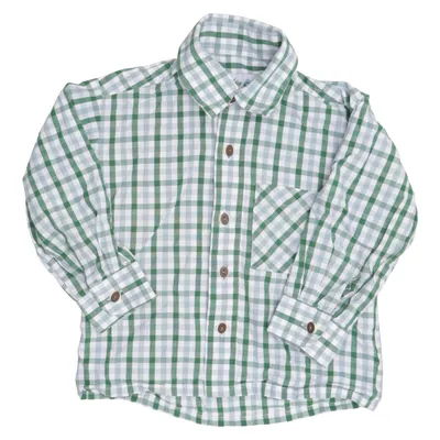 Shirt (Groen, Wit, Blauw) van Isar-Trachten Katoen