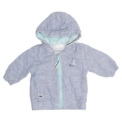 Capuchon sweater (Blauw, Wit) van Next Baby Katoen, Linnen