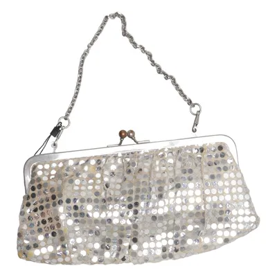 Clutch bag (Beige, Silver) from Complement