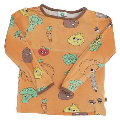 Long sleeve T-shirt (Brown, Multicolored) from Småfolk Elastane, Organic cotton