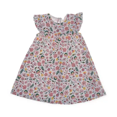Dress (White, Multicolored) from Baby Club by C&A Cotton