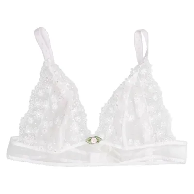 Bralette (Hvid, Pink) fra For Love & Lemons Polyamid, Polyester