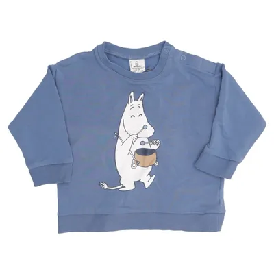 Sweatshirt (Bleu) de Moomin by Lindex Coton, Élasthane
